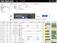 Tablet Screenshot of freeproxylists.net